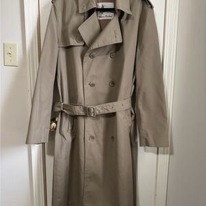 Men’s Misty Harbor Classic Trench Coat Khaki Belted Double Breasted Size 40L